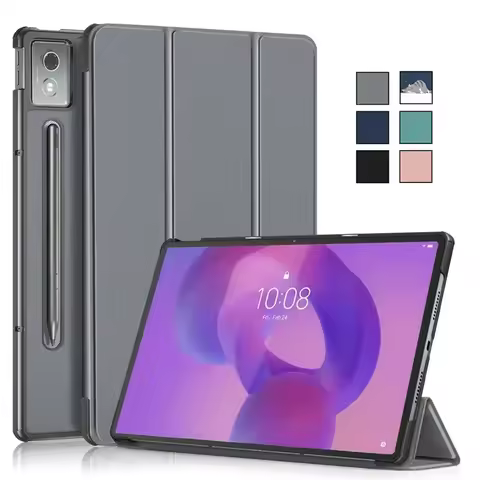 For Lenovo Idea Tab Pro 12.7 Case Trifold Magnetic PU Leather Hard Stand Smart Cover For Funda Lenovo Idea Tab Pro Case TB373FU