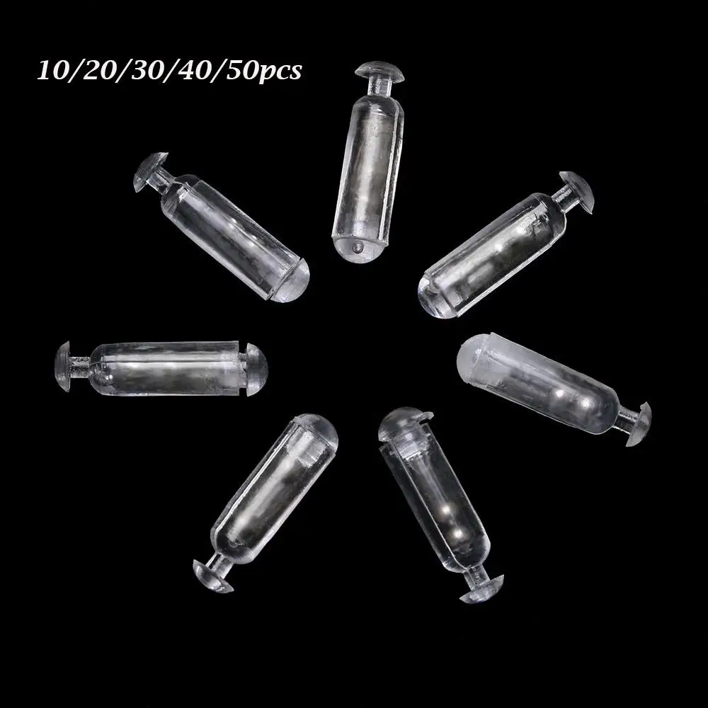 10/20/30/40/50pcs Hot PE Tube Steel Ball Baits DIY Tools Shake Attract Fishing Rattles Insert Tube Tie Tying Sound Bar