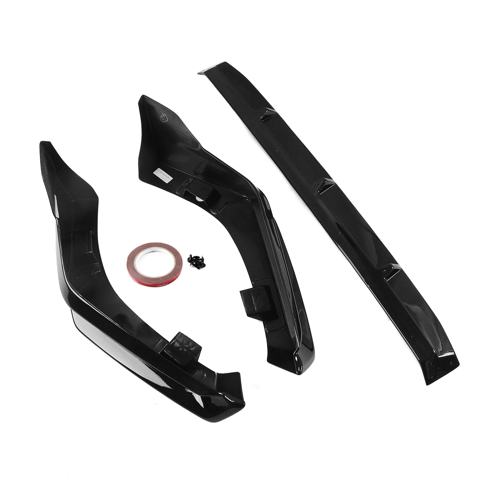YOFER Style Front Bumper Spoiler Lip Blade + Lower Diffuser Side Splitter Corner Protector Cover Guard For Honda Civic 2022-2024