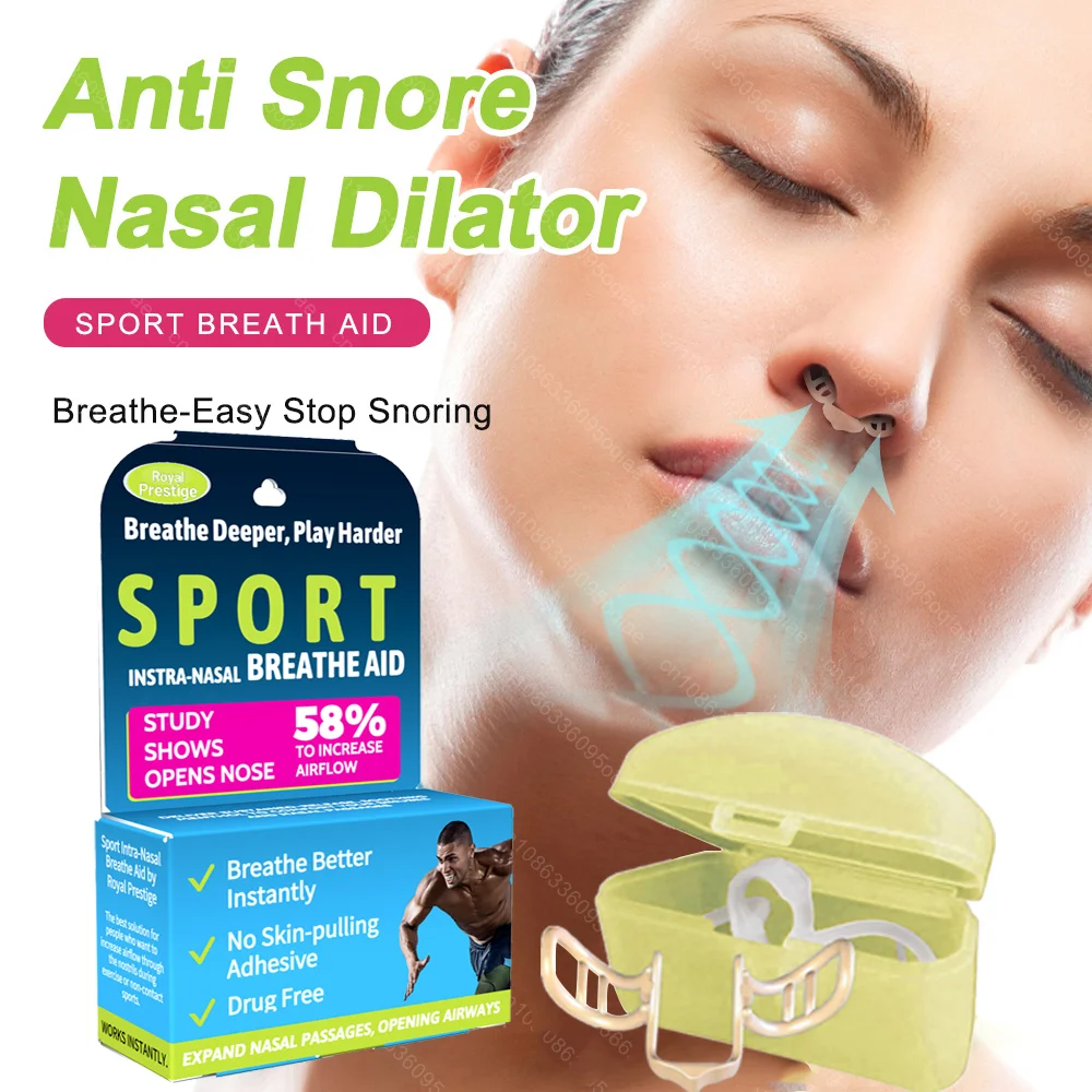 Dilatador Nasal de Silicone para Ronco, Anti-ronco Nariz Clip, Respiração Fácil, Prevenindo o Ronco, Ajudar a Respirar, Dormir Dispositivos,