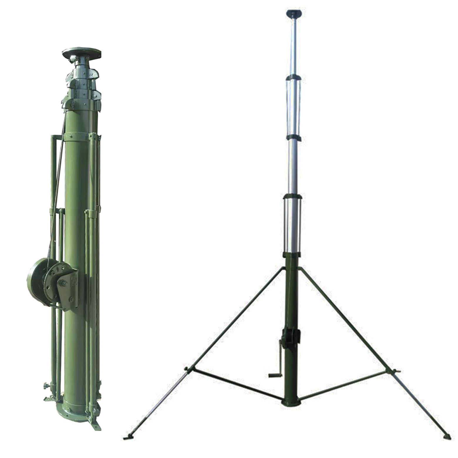 40kg Payload Hand Crank up Antenna Ham Radio Manufacturer Manual Telescopic Mast 9m