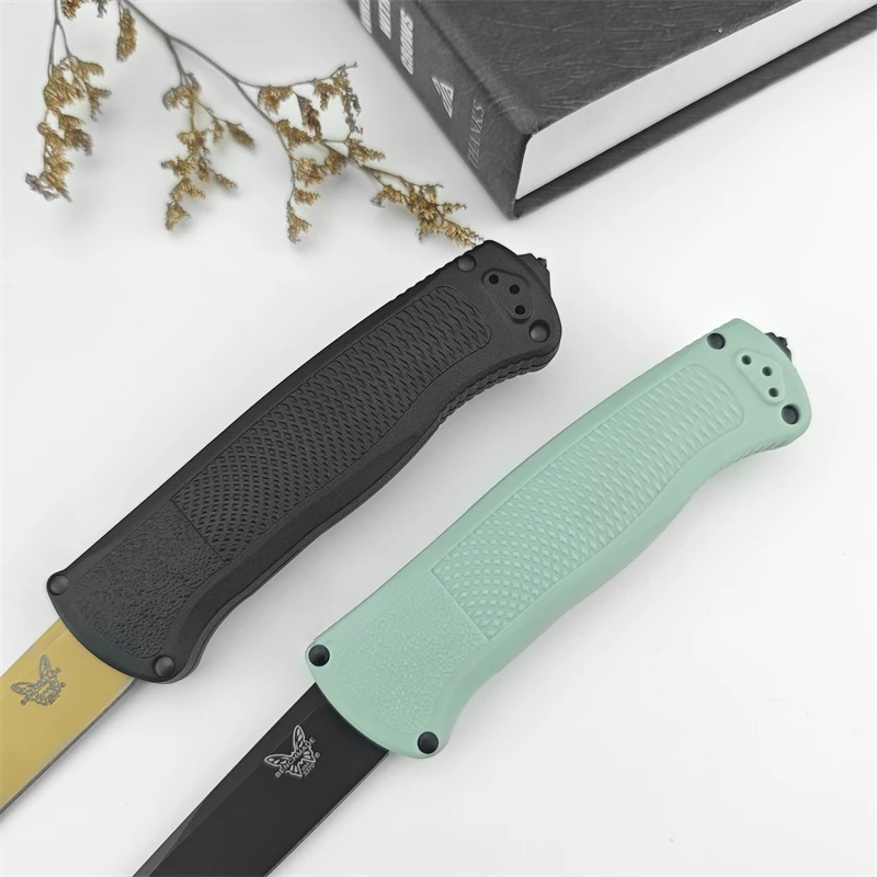 Tail spine BM5370 pocket knife D2 blade hiking camping tactical nylon brazing handle survival self-defense EDC folding