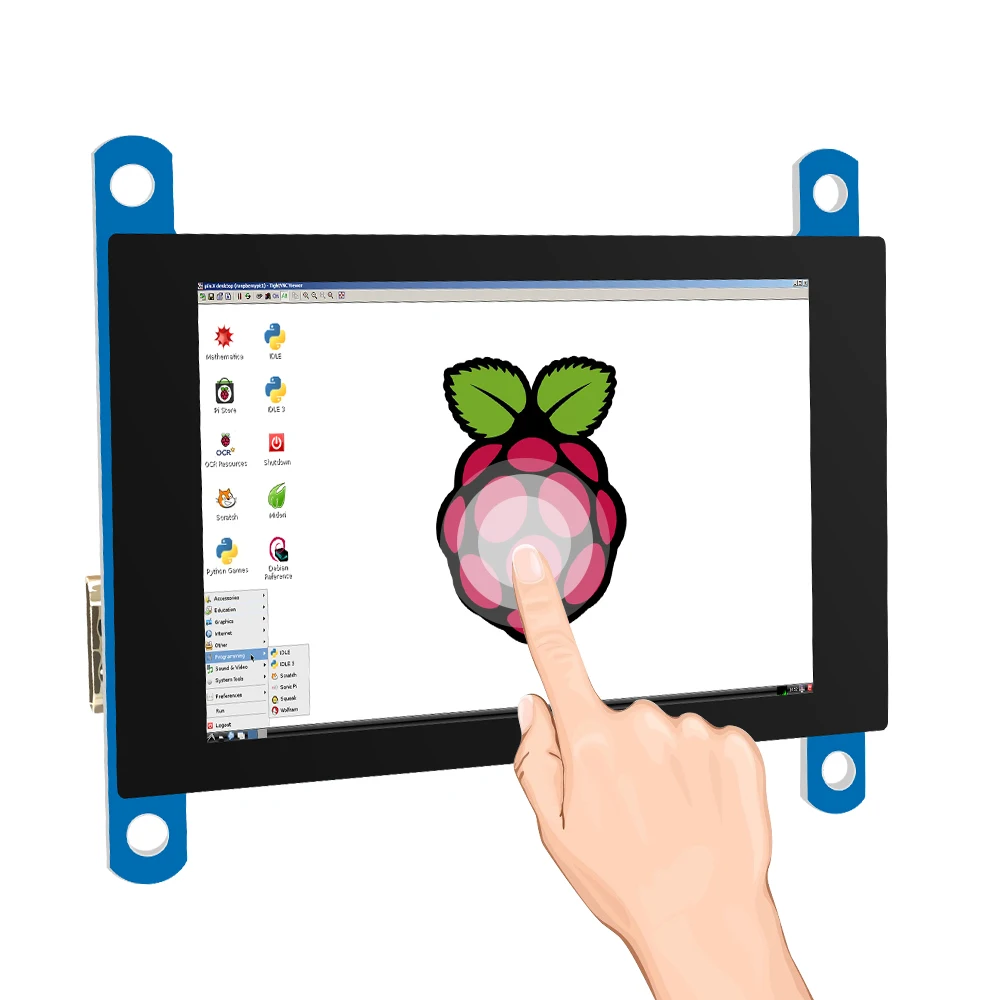 Mini pantalla LCD HDMI de 3,5 pulgadas, 480x320, Compatible con Raspberry Pi 400, 4, + 3B 3B, Windows, pantalla táctil