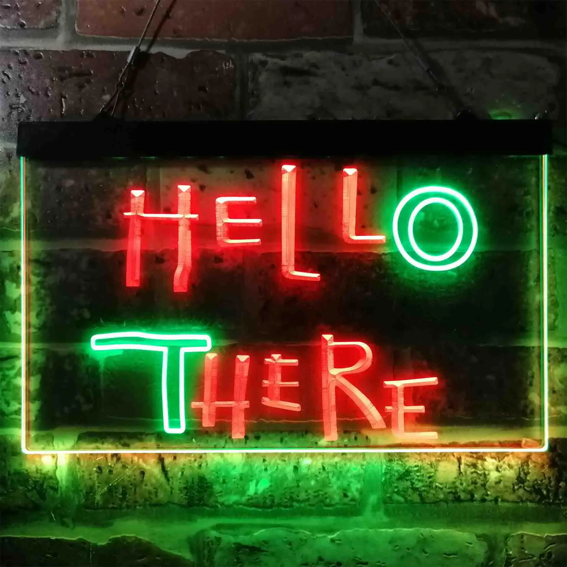 Hell Here, Hello There Fun Game Room Dual Color Led Neon Sign st6-i3853