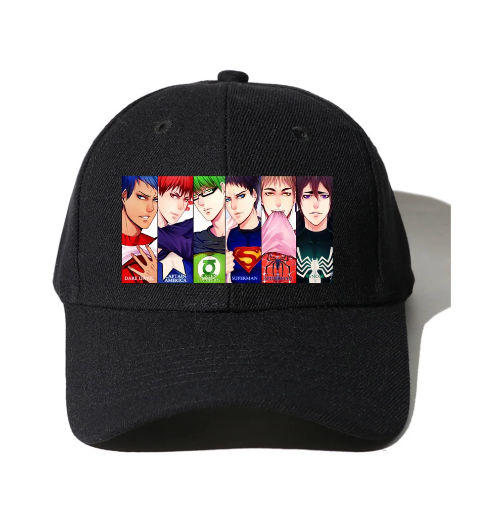 Teenagers Hip Hop Caps  Baseball Cap Spring Autumn Men Snapback Dad Hat  Baseball Cap for aniem  Kuroko's Basketball Cartoon Hat