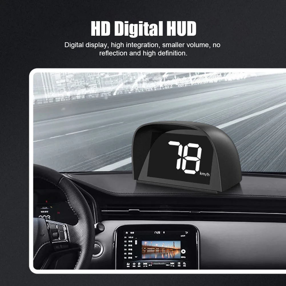 Auto Gps Hud 5V Usb Head Up Display Digitale Snelheidsmeter Sigarettenaansteker Plug & Play Grote Lettertype Kmh/Mph Auto Accessoires Universeel