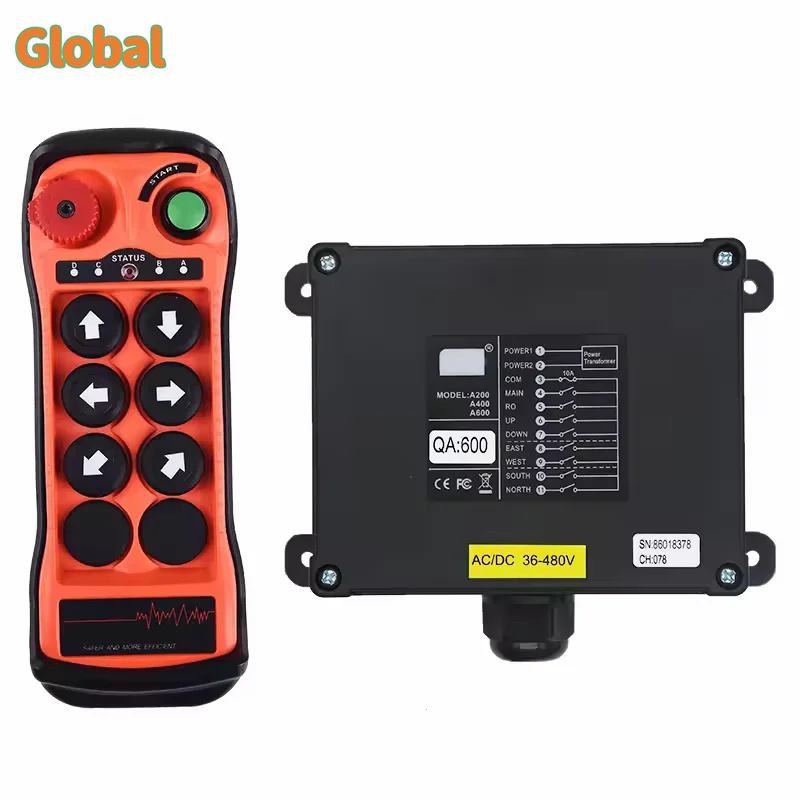 

QA600 6 keys single speed Industrial Wireless Radio Crane Remote Control switches Hoist track Crane Lift Controller