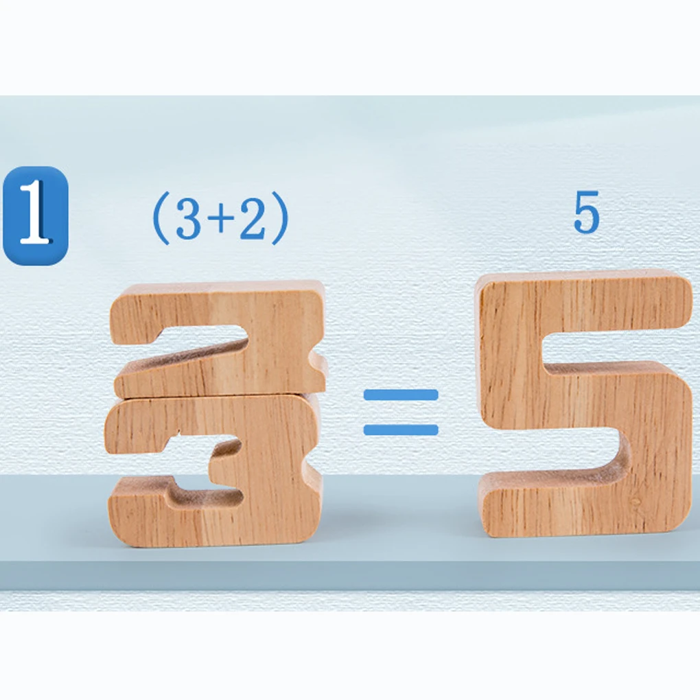 Número blocos de construção de madeira interativa matemática brinquedos bebê bloco de equilíbrio brinquedo crianças montessori educacional brinquedos matemáticos de madeira natural