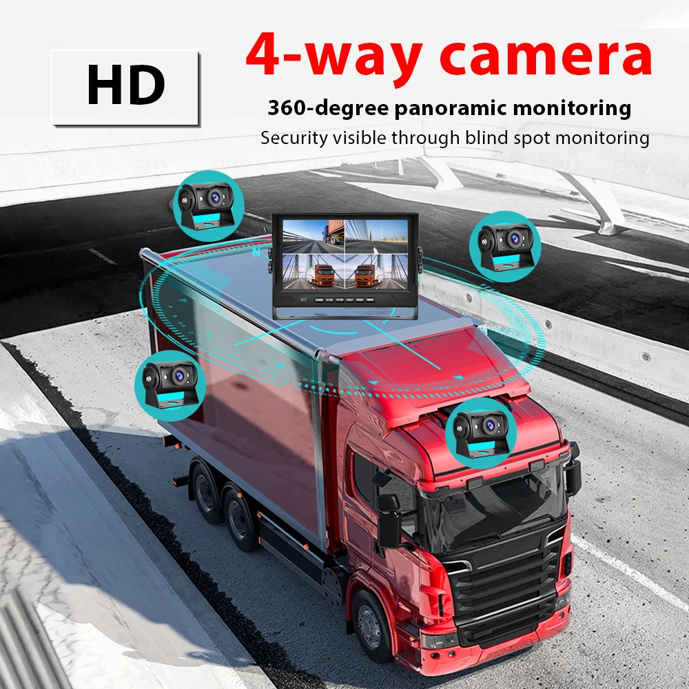 Podofo 4CH AHD Backup Camera System With 9