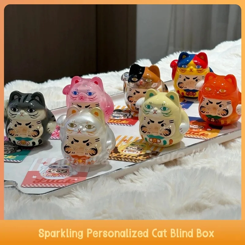 

New Original Pp X Monster Sparkling Personalized Cat Trendy Play Blind Box Lucky Damo V5 Desktop Ornament Toy Gift Decoration