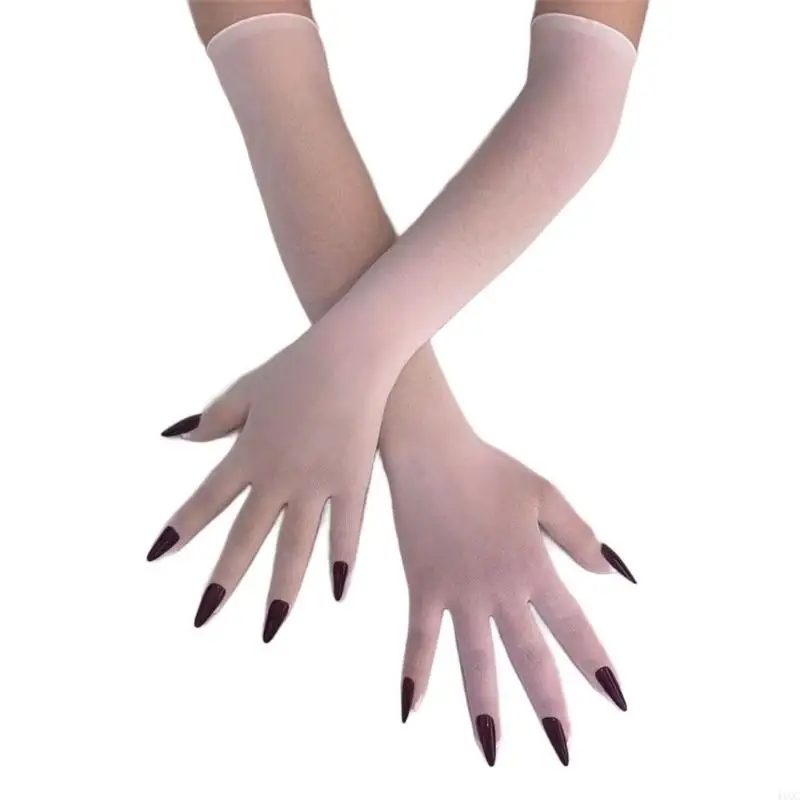 Halloween Party Full Finger Gloves Fingernails Long Nails Gloves Masquerades Wear and Halloween Themed Party 