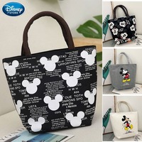 Disney Mickey Mouse Tote Bag Small Cartoon Women Fashion Handbag Student Girls Cute Anime Kids Reusable Storage Portable Bags