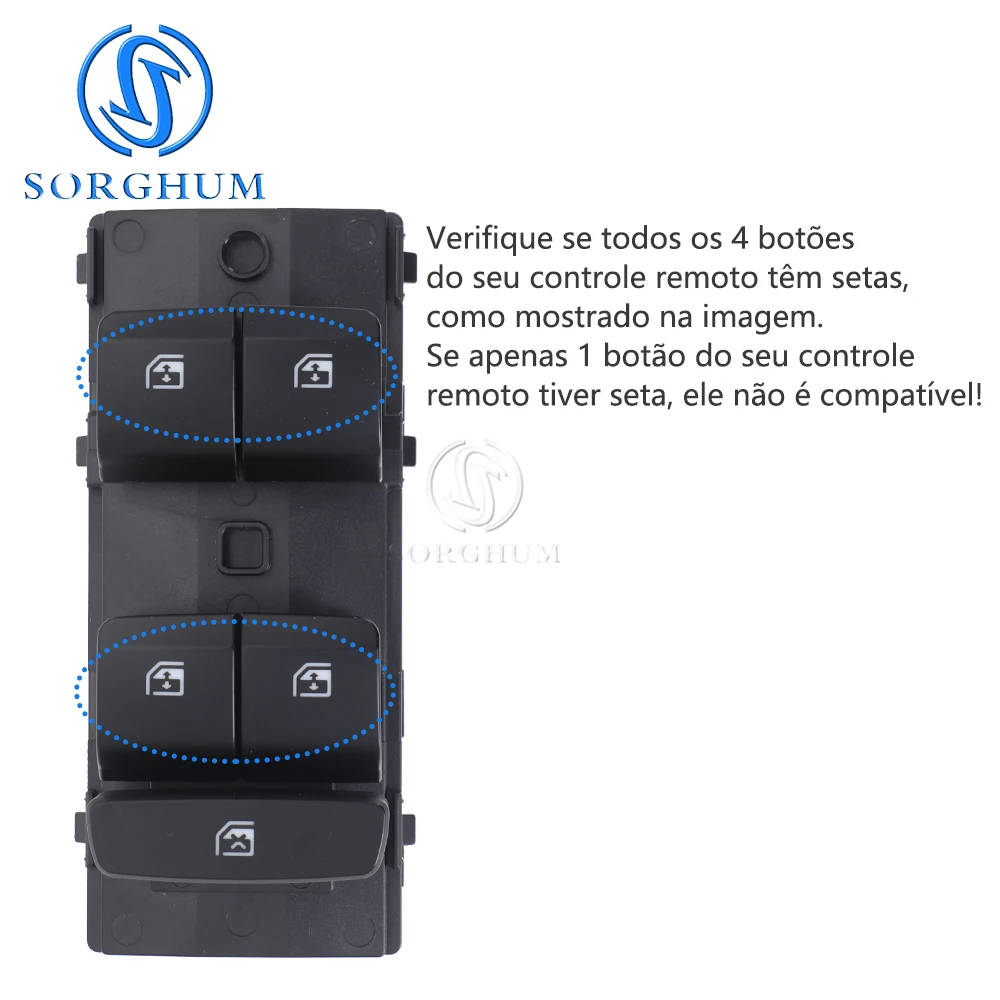 SORGHUM Car Power Window Switch Button Control Lifter 93571-R14104X For 2020 2021 2022 2023 2024 2025 Hyundai HB20 HB20X HB20S