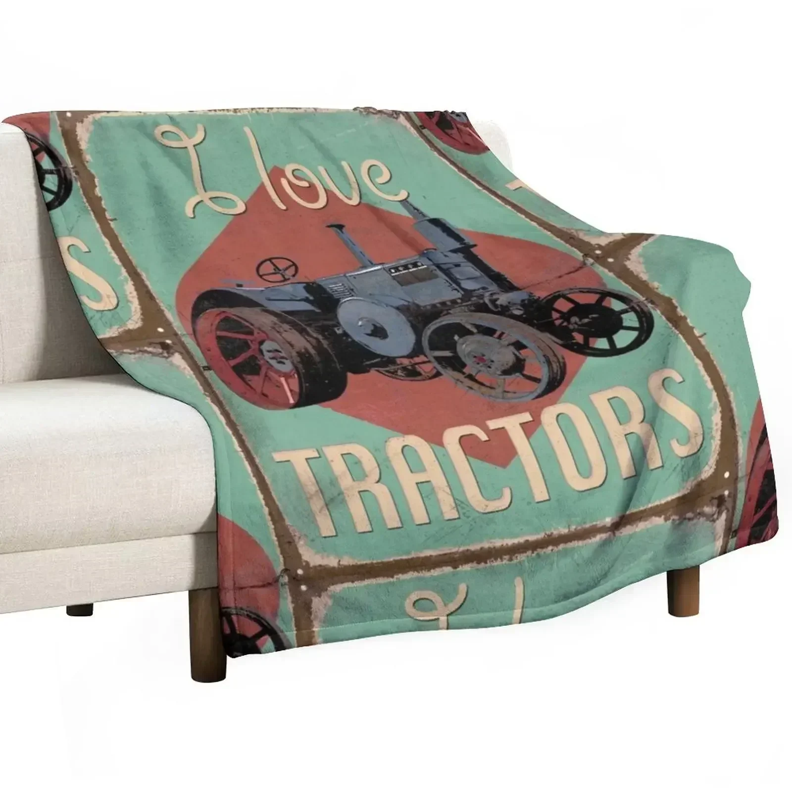 

BoolerooTractorT48_01a Throw Blanket Wrinkle Resistant Lightweight Blanket