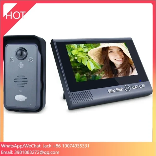 

Villa Video Intercom System Video Record Picture Memory 7 Inch Long Range Wireless Video Intercom