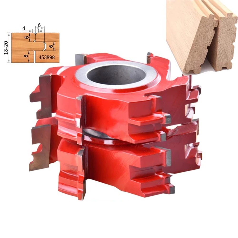 Set Woodworking tool Wall Floor Making Shaper Cutters  Flooring Cutter door frame flat male and female cutter head for solid woo