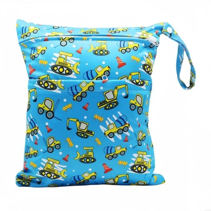 حقيبة منظم حقيبة حفاضات الأطفال المقاومة للماء R66D، سهلة التنظيف من قماش البوليستر #4