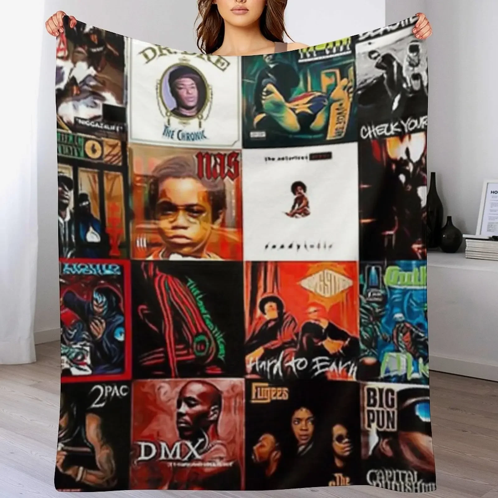 

Hip Hop Classic Aesthetic Throw Blanket Winter beds heavy to sleep valentine gift ideas Giant Sofa Blankets