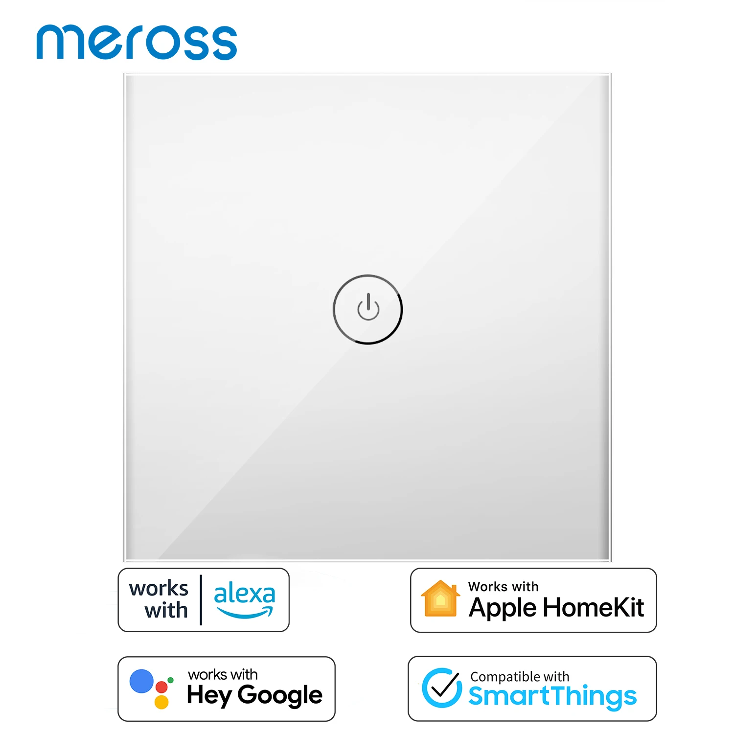 Meross HomeKit Smart Light Switch, Neutral wire Required Wall Touch Switch, Works with Siri, Alexa, Google Assistant,SmartThings