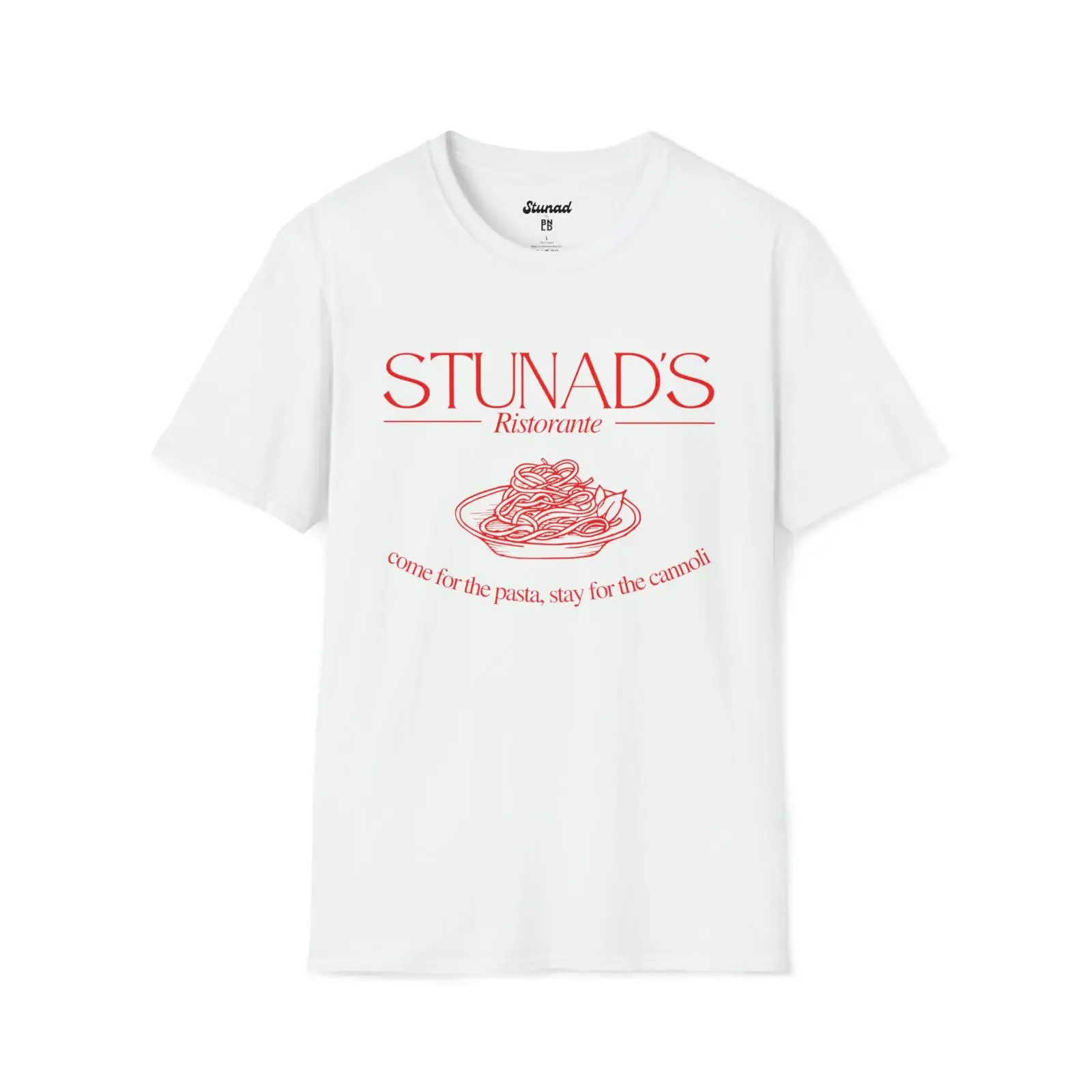 Stunad's Ristorante Italian Cuisine Vintage T Shirt Pasta Cannoli Food Themed Casual Italy  vintage Washed graphic