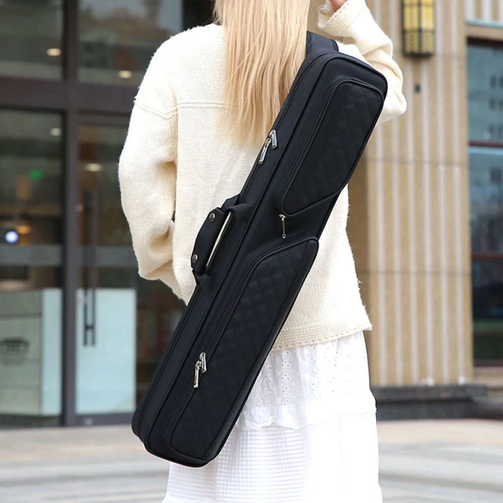 

Scratch-resistant Pool Stick Case With Velvet Lining And Compartments Good Protections Padded Dark brown