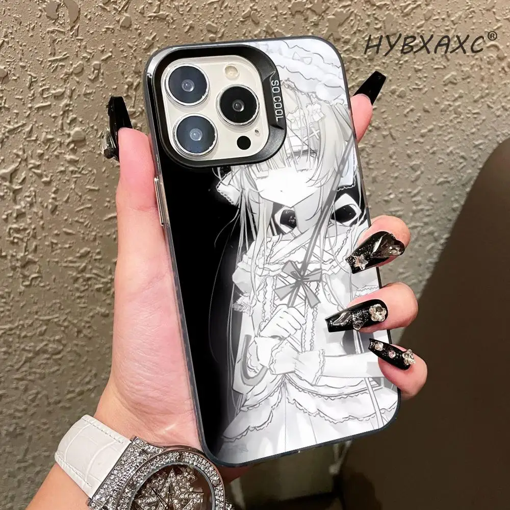 Comic Subculture Silver-haired Girl FOR IPhone 15 14 13 12 Pro Plus ProMAX Suitable Samsung Galaxy S24 S23 22 21ultra Silver