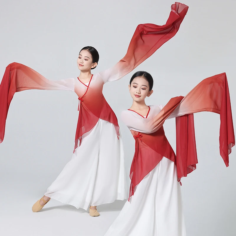 

Classical Dance Dress Chinese Style Elegant Practice Performance Dress Folk Hanfu Clothing Yangko Fairy Dancewear Ancient Suit
