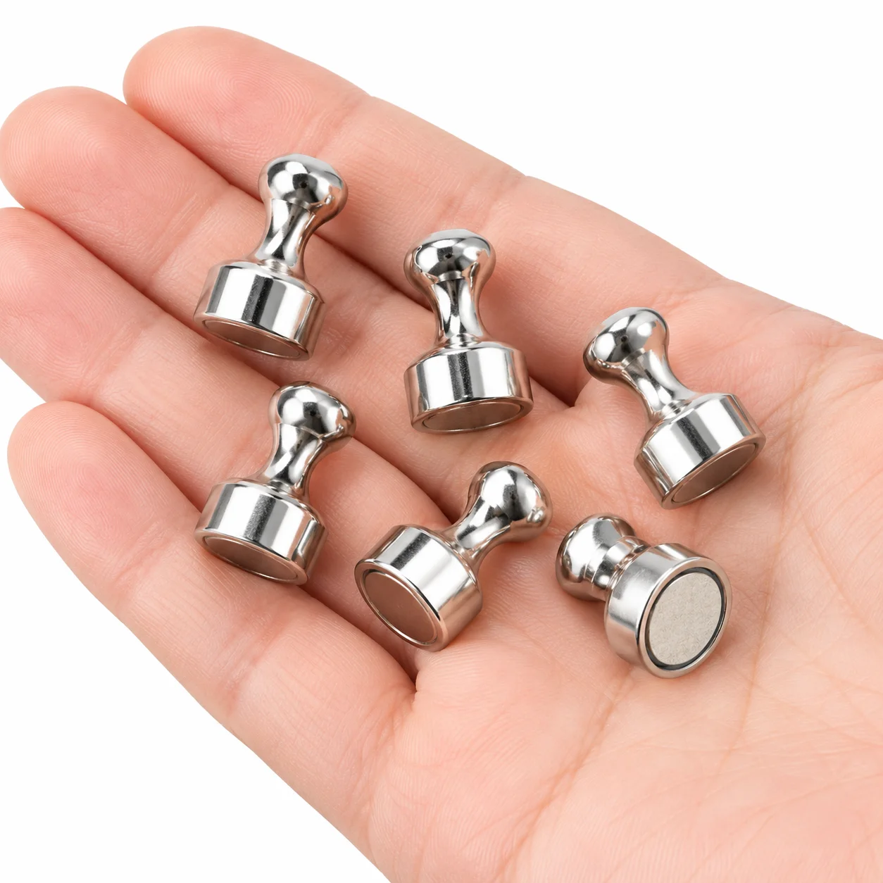 10/20PCS Silver Magnetic Push Pins, Fridge Magnets for Notes, Photos, Lists, Office, Kitchen, Locker & Home Organization