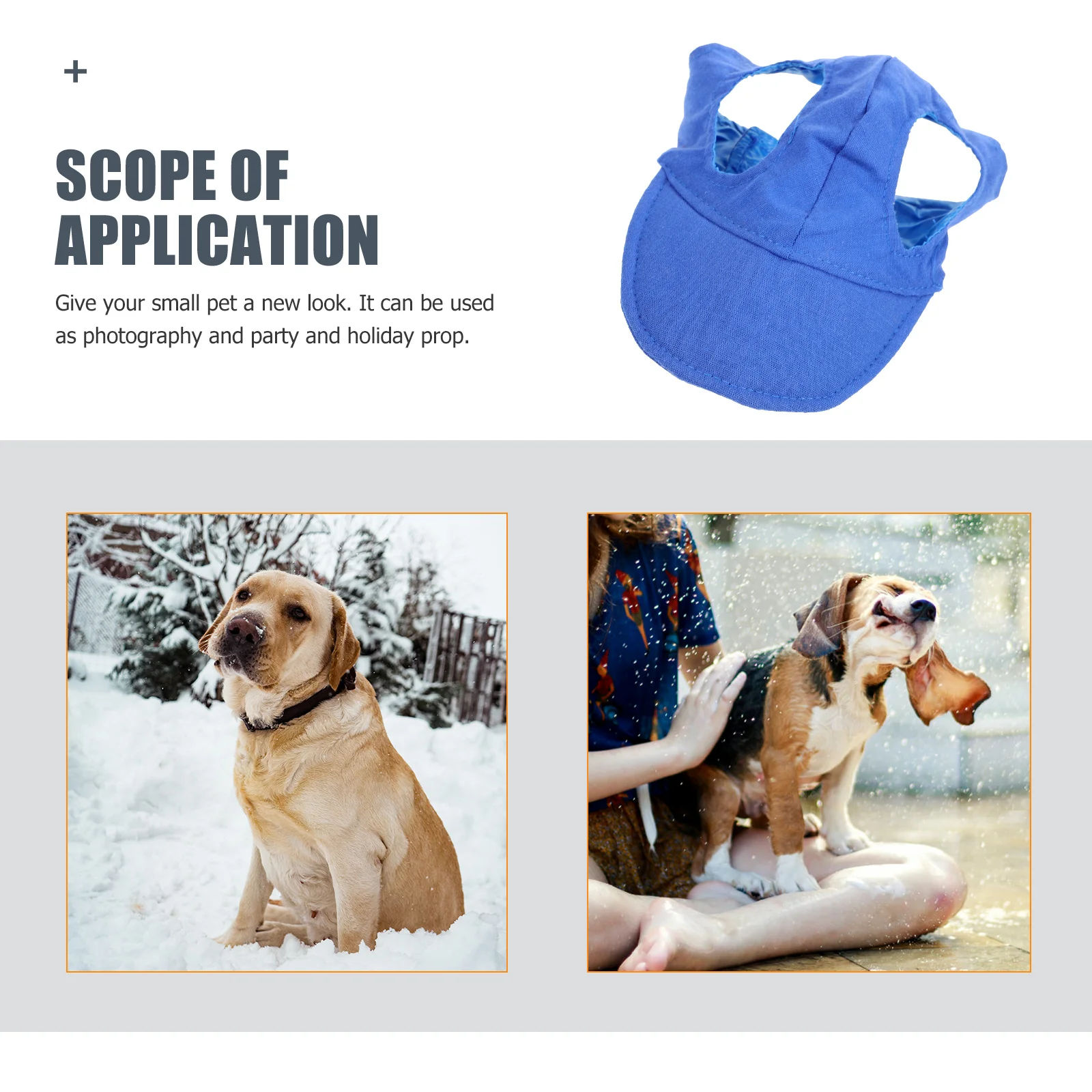 

Adjustable Dog Hat Pet Baseball Cap Breathable Sun Protection For Small Dogs Summer Outdoor Party Photography Funny Decorative