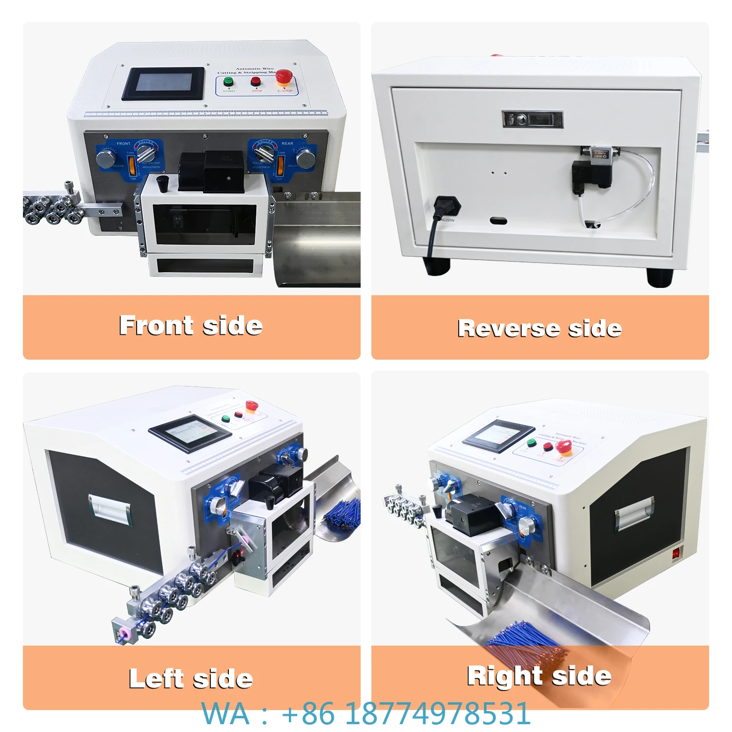 

Machine Wire Cable Stripping Cutting Machine with Protective Case 6 Sqm Automatic Wire Stripping