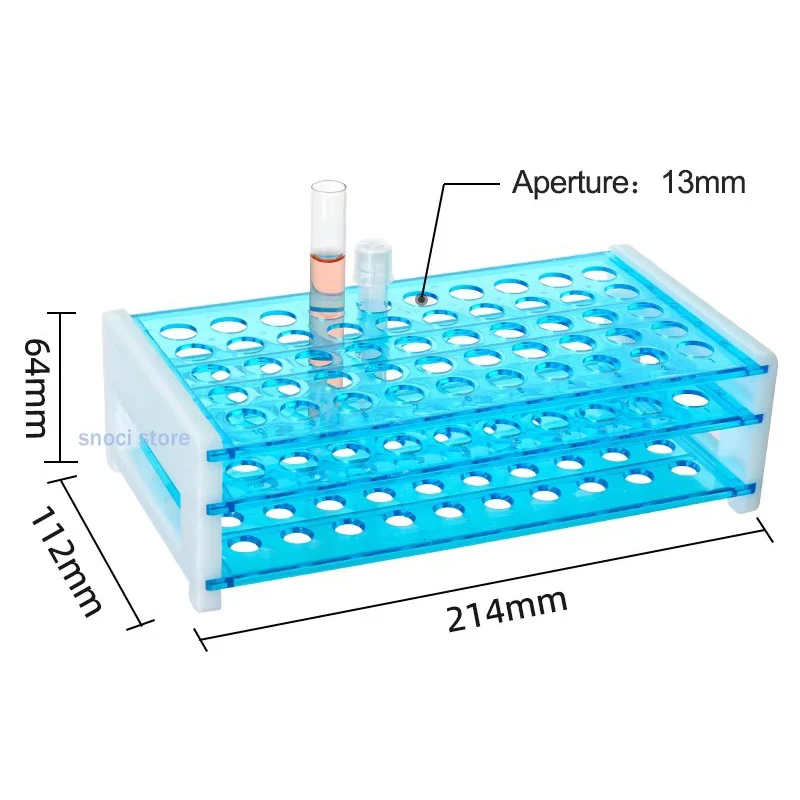 

Plastic 50 Holes 13mm Centrifugal Test Tube Holder Test Tubing Rack Holder Laboratory School Supply Lab Equipment，1Piece