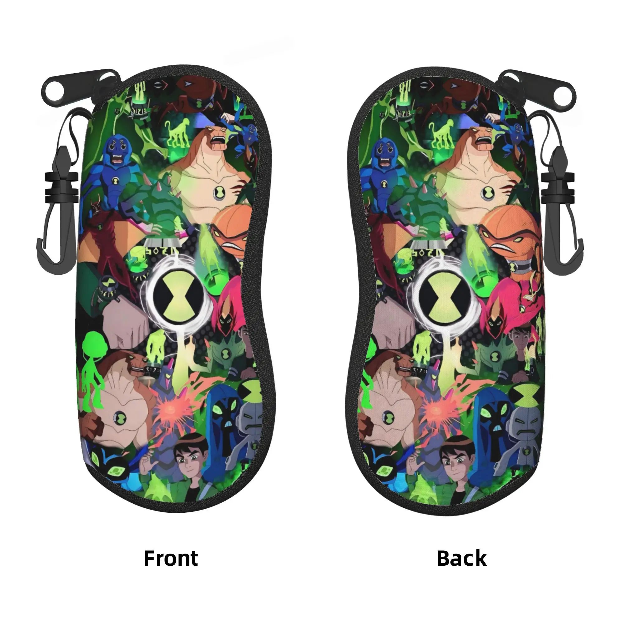 Ben 10 Alien Ben Tennyson Omnitrix Game Glasses Case Cover Unisex  Sunglasses Case Classic Zip Eyewear Eyeglass Protector