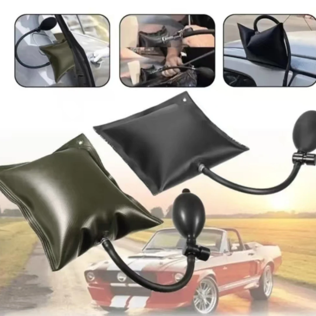 1Pc Car Repair Wedge-Shaped Airbag, Thermoplastic Polyurethane Material, Quick Positioning Air Cushion for Door and Window Installation, Adjustable Horizontal Tool with Thickened Air Pump, Adjustable Pump Wedge, Car Door Repair Air Cushion Emergency Opening and Unlocking Tool Kit, Car Accessories