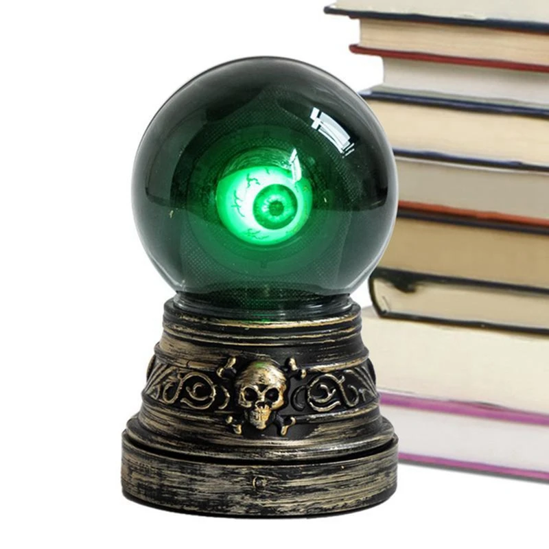 Halloween Crystal Ball Decoration Crystal Ball LED Gothic Decoration Battery Powered Crystal Ball Home Decor Ornaments image 6