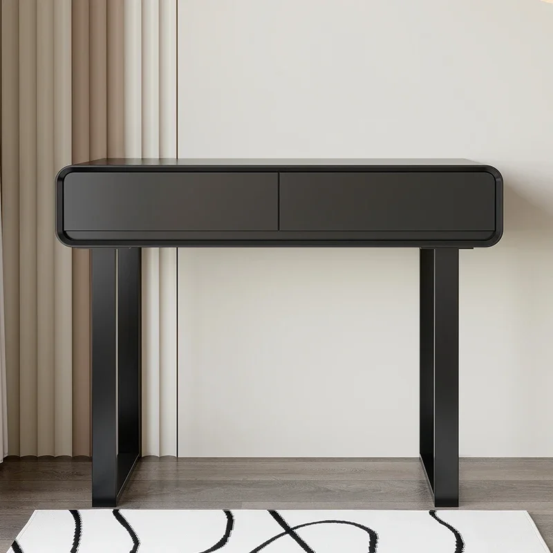 

Черный столик для макияжа для девушек, комод, подставка, зеркало для макияжа, женский стол для спальни, домашняя мебель