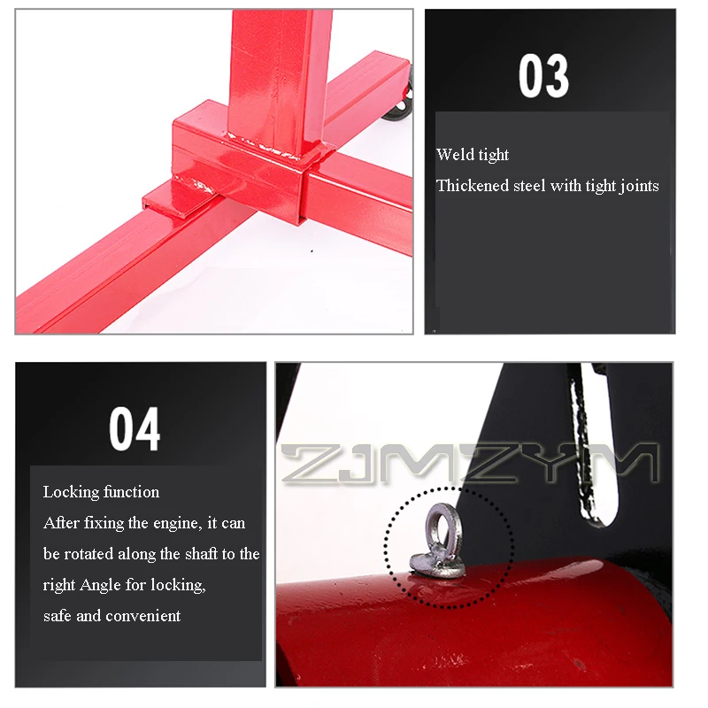 Engine Maintenance Turnover Frame Rotating Support Automotive Heavy Duty Gearbox Disassembly And Flipping Table Maintenance Tool