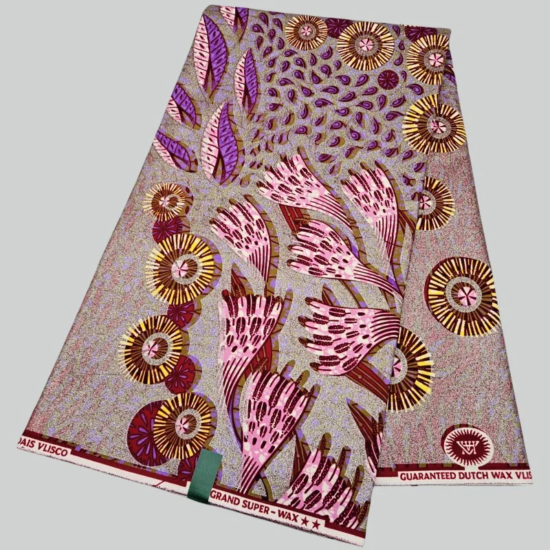 

6 ярдов длинная хлопковая восковая ткань в африканском стиле для шитья летних растений платье с принтом диван занавеска скатерть шириной 120 см R2762