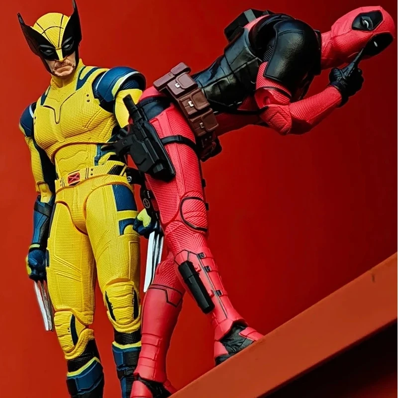 

Marvel Official Deadpool And Wolverine Movie Action Figures With Movable Joints Collectible Toys For Boys Birthday Holiday Gifts