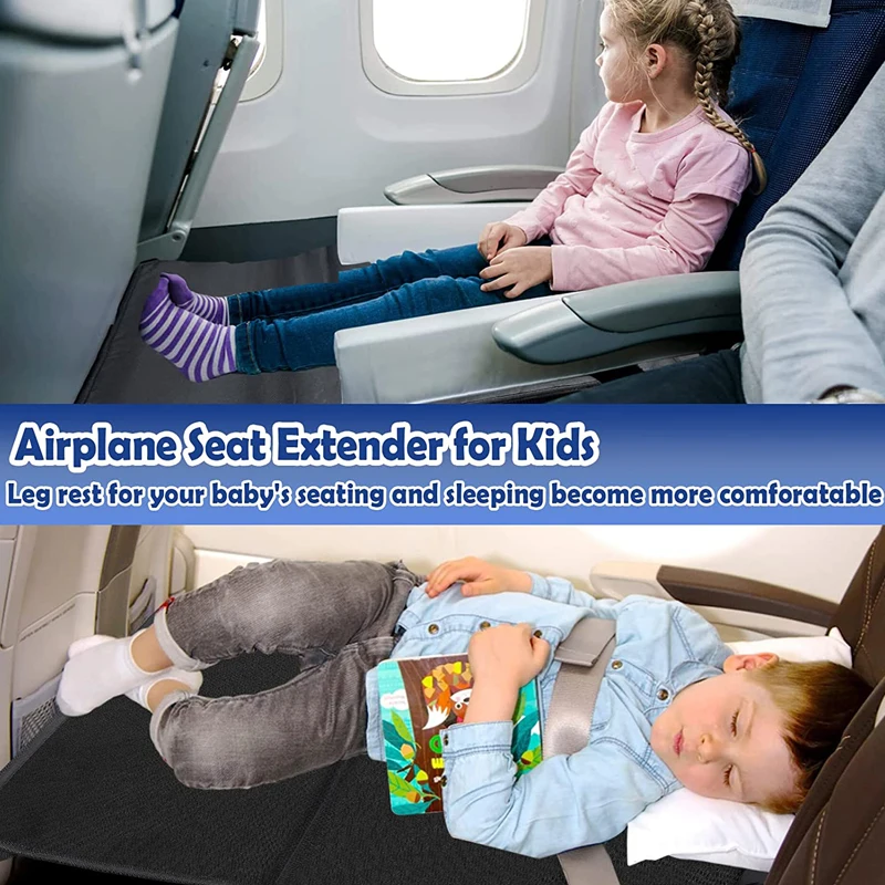 Cama de avión de viaje para niños, pedales portátiles para bebés, reposapiés, hamaca para vuelos, extensor de asiento, accesorio de viaje para bebés