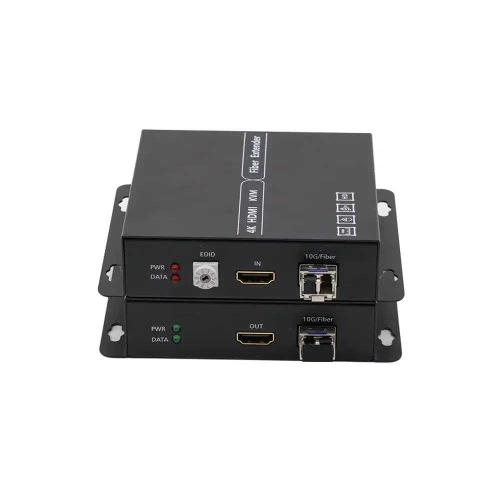 HD Video & Audio 4k*2k Optical Extender CCTV Fiber Optic Media Converter with 20KM Range Video Splitters & Converters