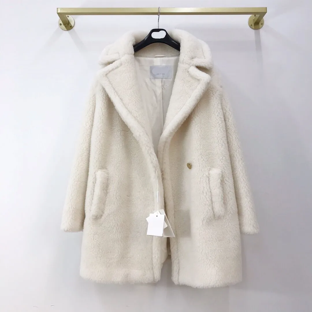 women thick wool coat women camel wool short coat autumn warm coat coat Winter coat female alpaca wool short teddy bear coat