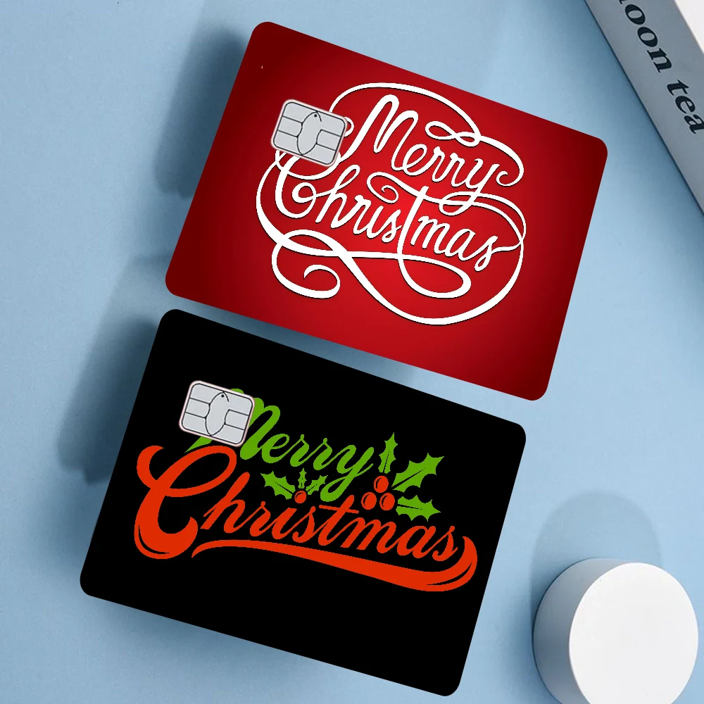 

Christmas Anime Spend Or Save Funny Shell On Off Ultra Thin No Fade Sticker Skin Cover Film For Debit Credit Card