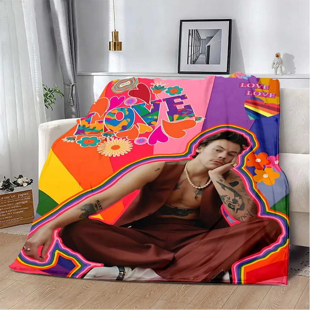 Singer Styles With Kindness Harrys Printed Blanket Picnic Blankets Warm Blanket Soft and Comfortable Blanket Home Birthday Gift