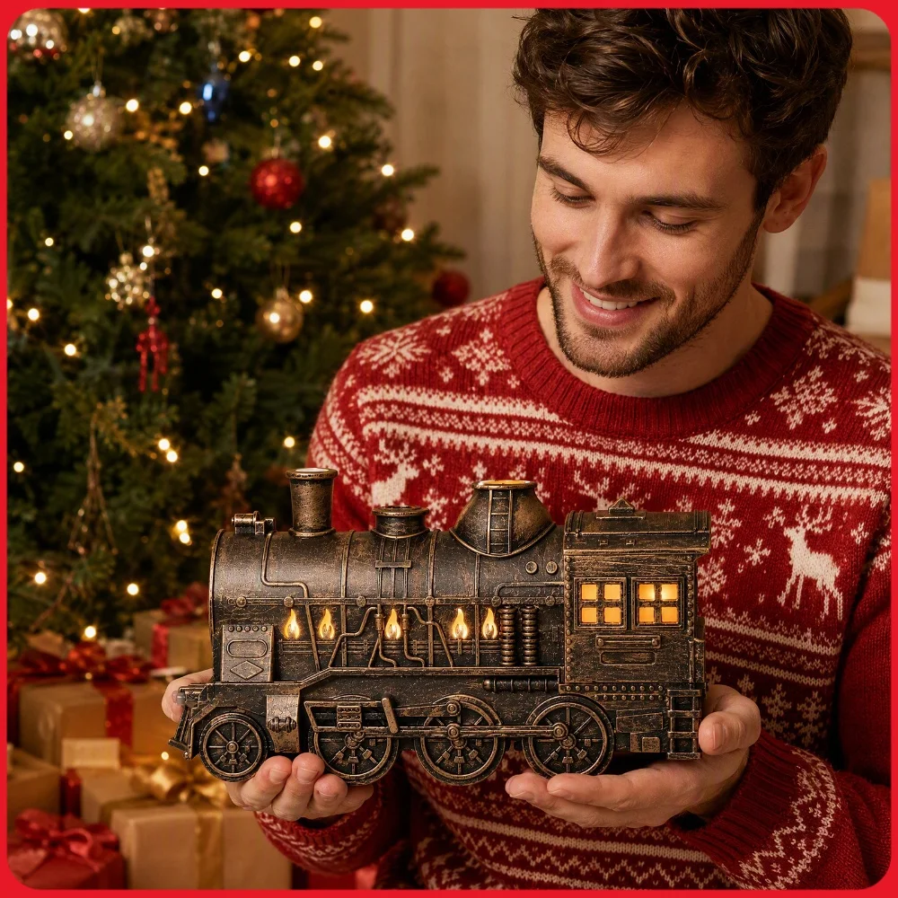 Steam Train Design Ultrasonic Humidifier Aroma Diffuser 300ml LED Mood Light Auto Shut-Off USB Timer