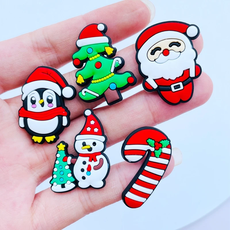 10 Pcs New Kawaii Cute Cartoon Christmas Collection, Snowman Flat Back Soft Glue Scrapbook Diy Party Hairpin Accessories Craft