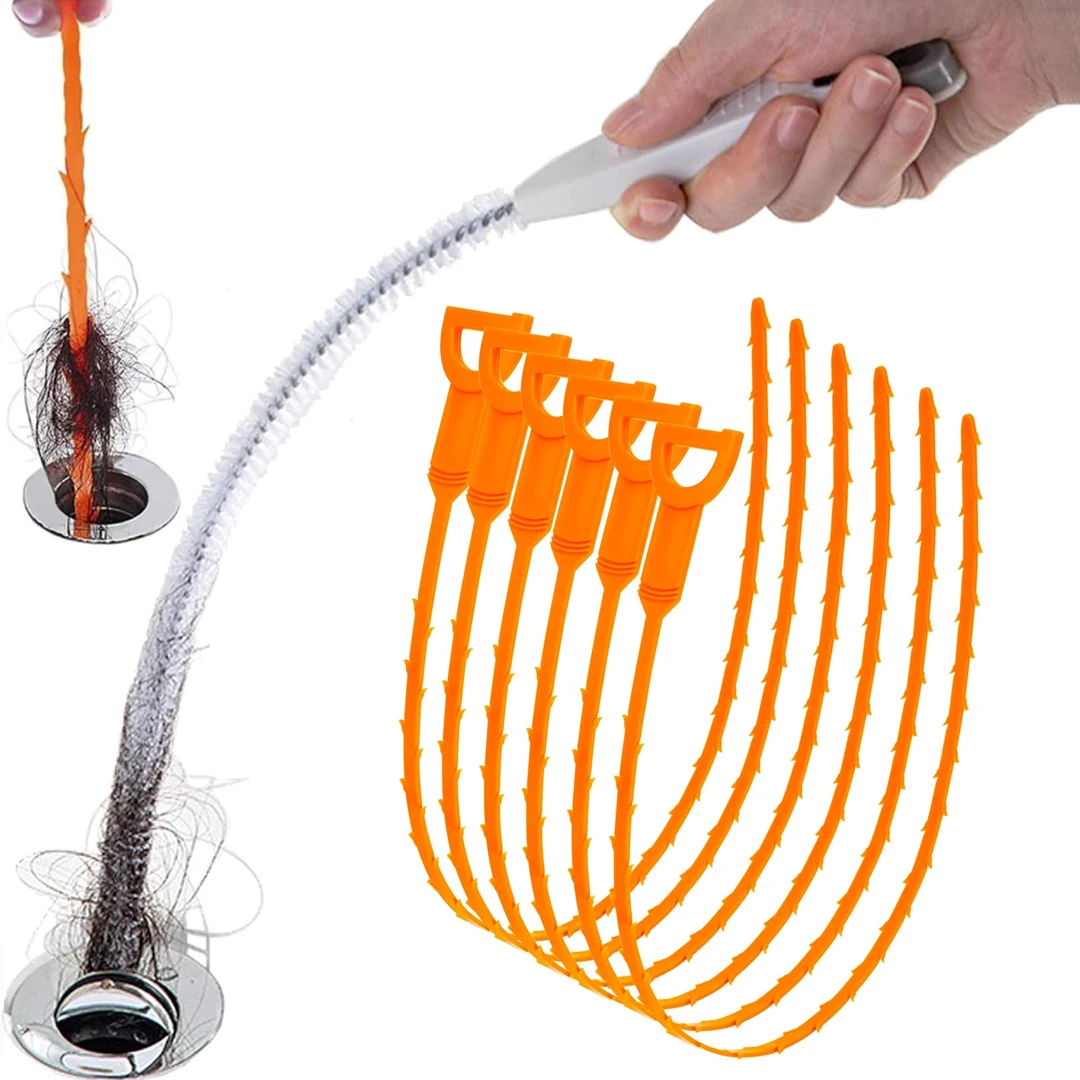 Drain Clog Remover Tool Pipe Dredging Brush Bathroom Hair Sewer Sink Cleaning Brush Drain Cleaner Flexible Cleaner Hair Remover