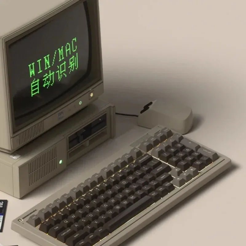 FL·ESPORTS OG104/OG98 Wireless Tri-mode Retro Mechanical Keyboard