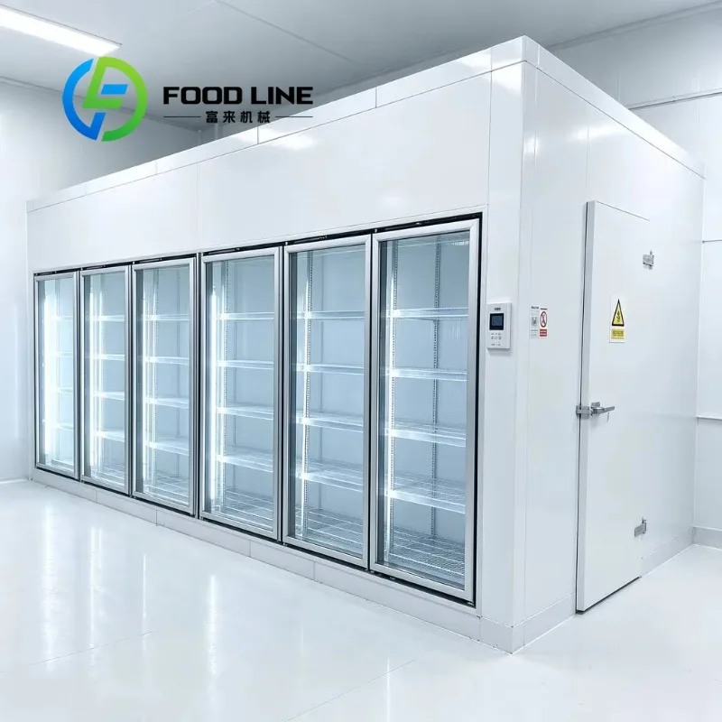Commercial Glass Door Display Chiller Room Reinforced Load-Bearing Floor Bear Heavy Pallet Beverage Stacking In Retail Stores