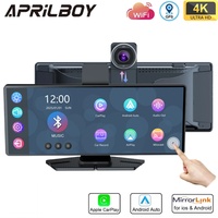 Aprilboy 10.26 inch 4K Dash Cam Carplay  Android Auto Car Radio Multimedia Player Portable Recorder Car Stereo Touchscreen Car