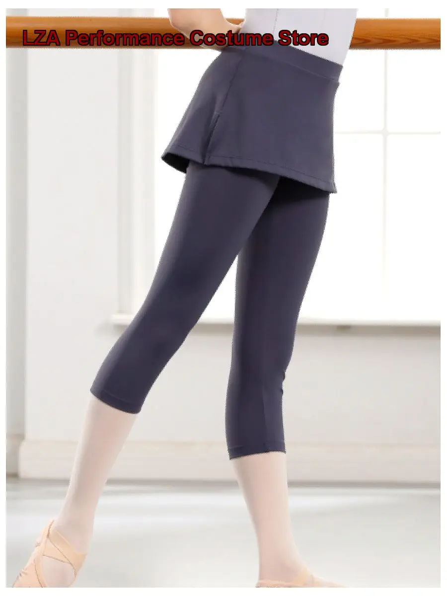 Children's Girls Yoga Pants Cropped Mesh Pants Practice Leotard Chinese Dance Kids Spring Summer